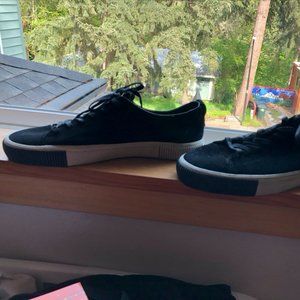 AllSaints Black Suede Sneakers, 45 size, worn twice, excellent condition